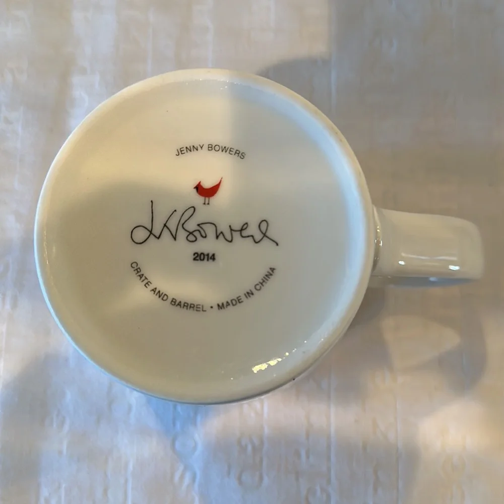 Crate&Barrel Jenny Bowers Evergreen Tree Mug